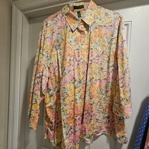 Lauren Ralph Lauren Floral Button-Up Blouse